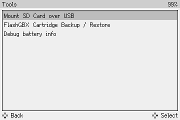 Screenshot: Tools